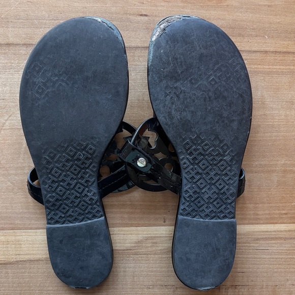 Tory Burch Black Patent Sandals - Picture 2 of 2